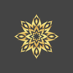 Abstract gold flower