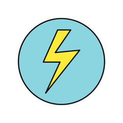 Lightning Icon Vector Illustration in Flat Design