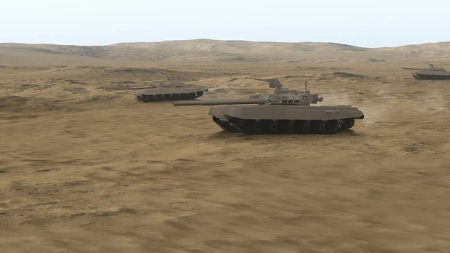 Armored Heavy Tanks In Battlefield - CG