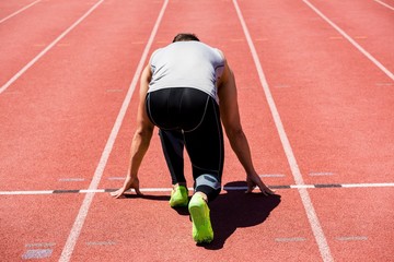 Athlete ready to run