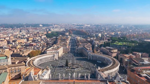 View from the San Pietro basilica in Rome