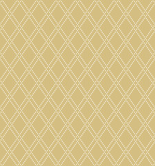 Geometric dotted vector golden pattern. Seamless abstract modern texture for wallpapers and backgrounds