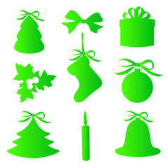 Christmas elements, set