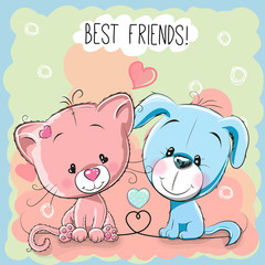 Cute Cat and Dog