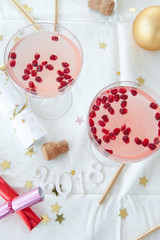 Rosa Cocktail zu Weihnachten