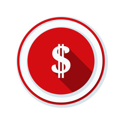 US Dollar hazard sign