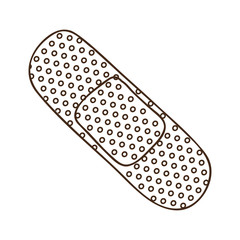silhouette band aid medicated icon vector illustration