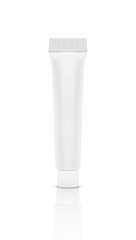 blank packaging cosmetic cream tube isolated on white background
