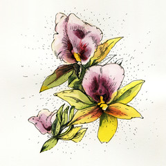 Watercolor flowers