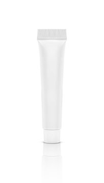 blank packaging cosmetic cream tube isolated on white background