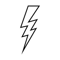 silhouette lightning design flat icon vector illustration