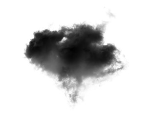 Black smoke on a white background