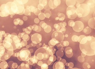 Abstract golden lights bokeh background