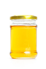 Canned compotes in large glass jar