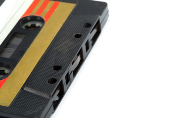 vintage cassette tape isolated white background