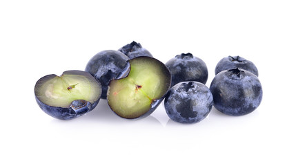 blueberry on white background