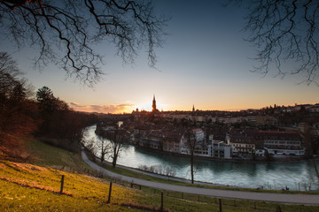 view to berne city