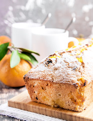 Christmas cake with citrus and berry