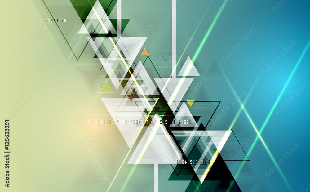 Poster flow of arrows. imagination of business or technology process. vector futuristic background with gre