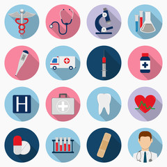 Medical icons set. Healthcare icons. Vector