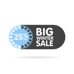 Vector winter sale and discount snowflake promotional stickers