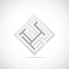 Maze puzzle, abstract business strategy concepts template