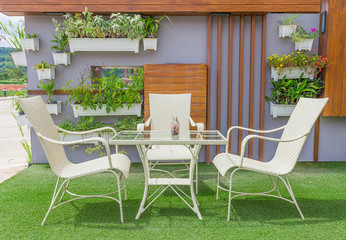 Garden table and chairs