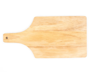 Wooden tray on white background