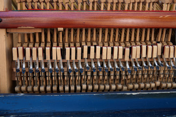 Naklejka premium Detail of old piano frame
