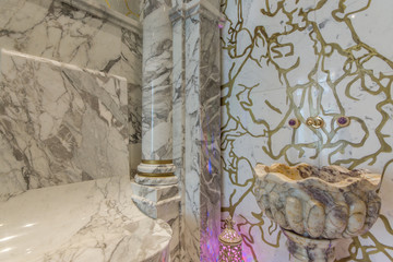 Turkish steam bath interior
