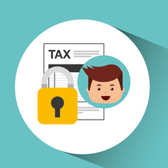 business man secure tax money vector illustration eps 10