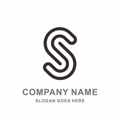 Fototapeta premium Monogram Letter S Rounded Outline Circular Strips Reflection Business Company Stock Vector Logo Design Template