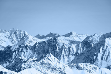 Fototapeta na wymiar Winter mountains on sunny day