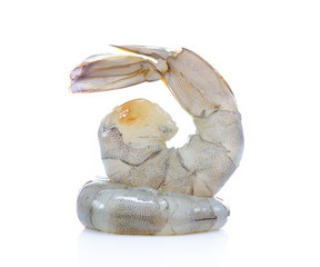 Fresh shrimps,prawns isolated on white background

