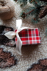  Christmas gift in a beautiful red box with white bow