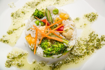 healthy food beautiful and tasty food on a plate