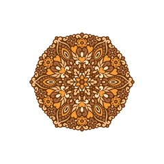 Abstract Flower Mandala. Decorative ethnic element for design.