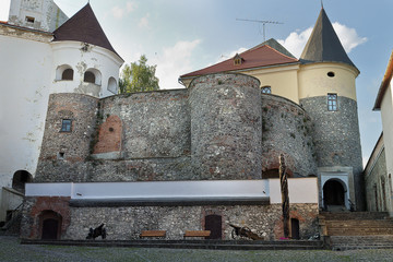 Mukachevo castle Palanok courtyard of the 14th century