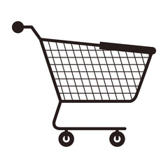 Shopping cart icon. Commerce market store and shop theme. Isolated design. Vector illustration