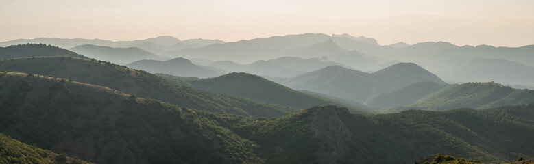Naklejka premium Beautiful Mountains in Clouds