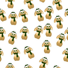 cute rabbit with scarf