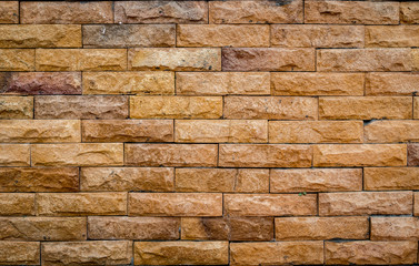 Sandstone block wall