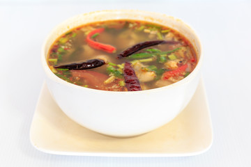 Hot spicy and sour thai cuisine soup
