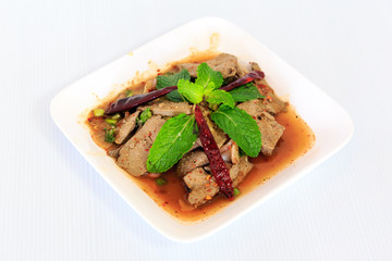 Hot spicy thai cuisine salad