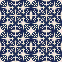 Rose of wind, Seamless nautical pattern