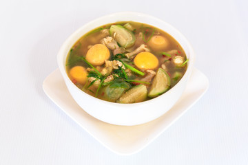 thai cuisine hot spicy chicken  soup