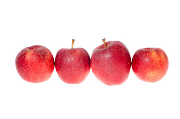 red apple on a white background