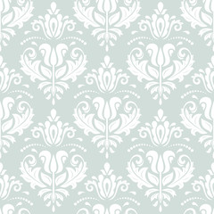 Damask vector classic pattern. Seamless abstract background with repeating elements