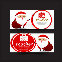 Collection of christmas gift voucher tag banner promotion sale a
