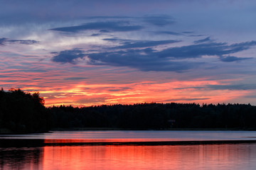 Swedish summer sunset